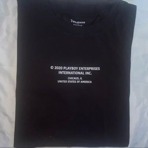 Dark Grey & White PLAYBOY enterprises t-shirt [size Medium]